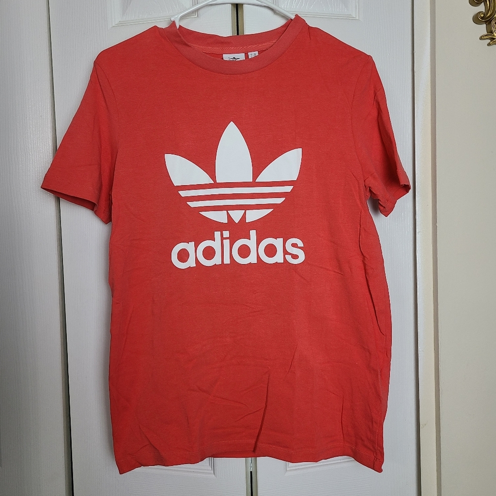 Orange Adidas T shirt